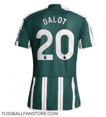 Manchester United Diogo Dalot #20 Replik Auswärtstrikot 2023-24 Kurzarm